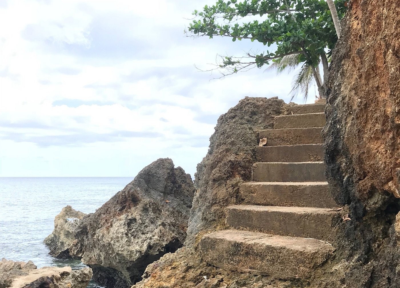 Pena Blanca Beach Borinquen Puerto Rico Steps