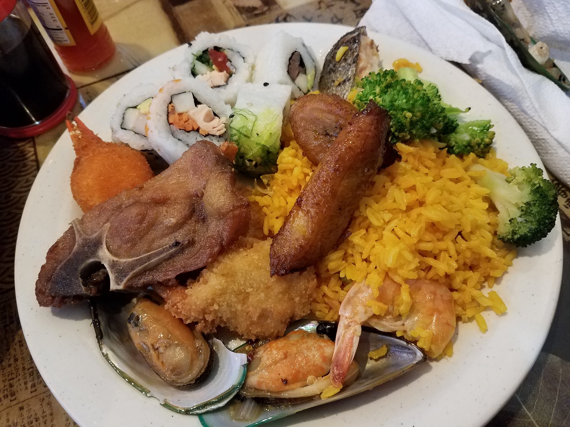 Puerto Nuevo Beach Fu Hou Buffet Mixed Plate