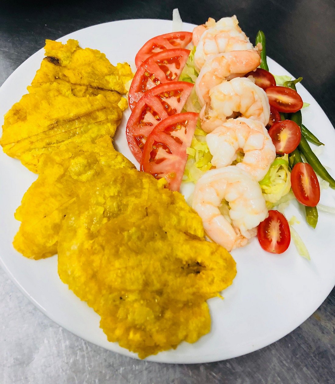 Puerto Nuevo Beach La Braza Shrimp With Tostones