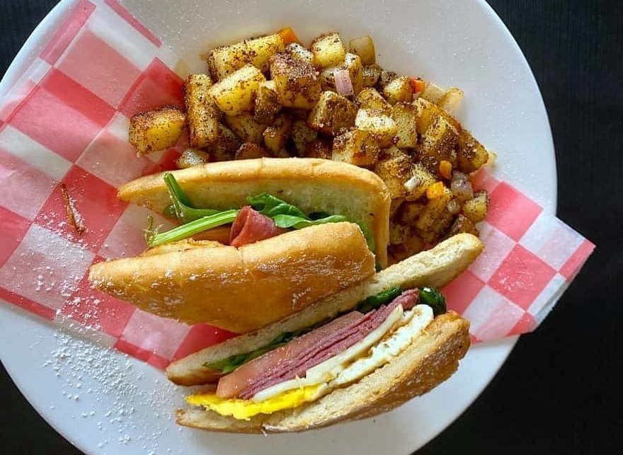 Puerto Nuevo Beach Latitud Cafe Breakfast Sandwich