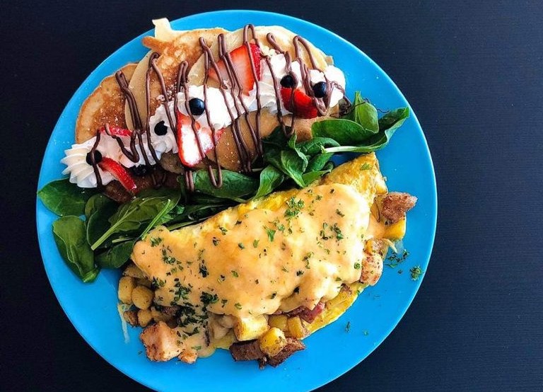 Puerto Nuevo Beach Latitud Cafe Omelet With Salad